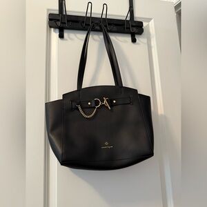 Nanette Lepour Black Tote with Gold Accent